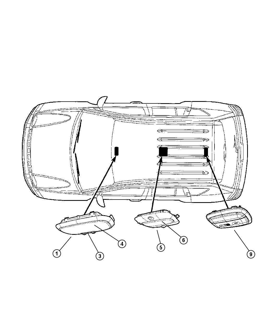 Diagram Lamps Interior. for your 2004 Chrysler 300  M 