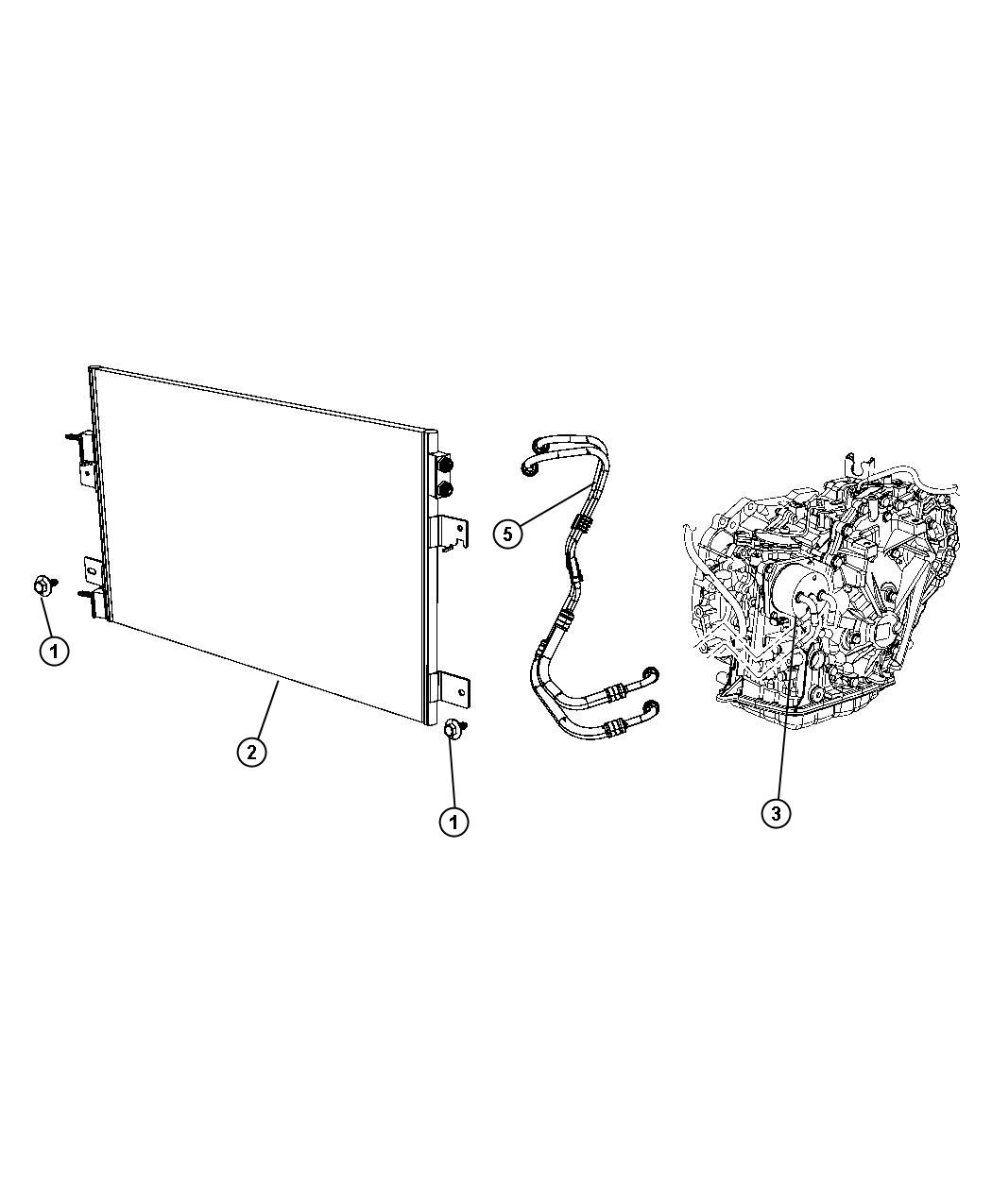 Diagram Transmission Oil Cooler and Lines. for your 2004 Chrysler 300  M 