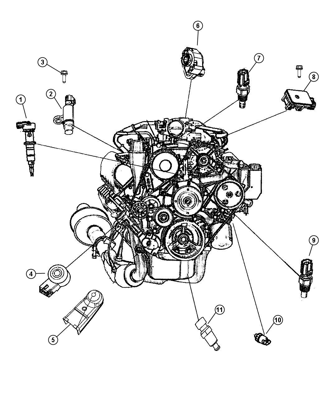 Diagram Sensors Engine. for your Dodge