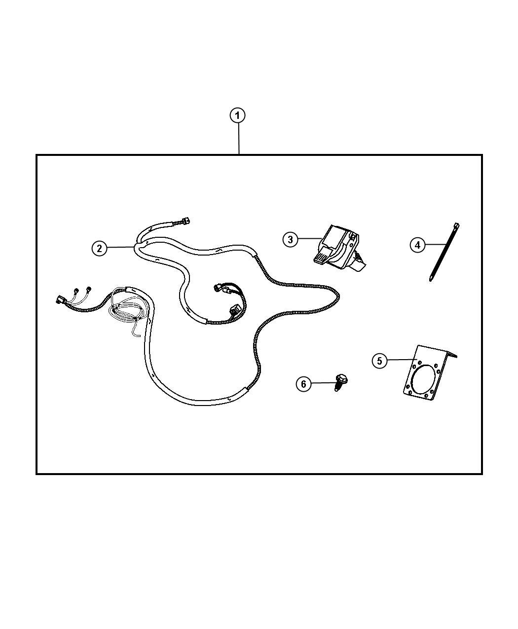 Diagram Wiring Kit -Trailer Tow-7-Way. for your Jeep