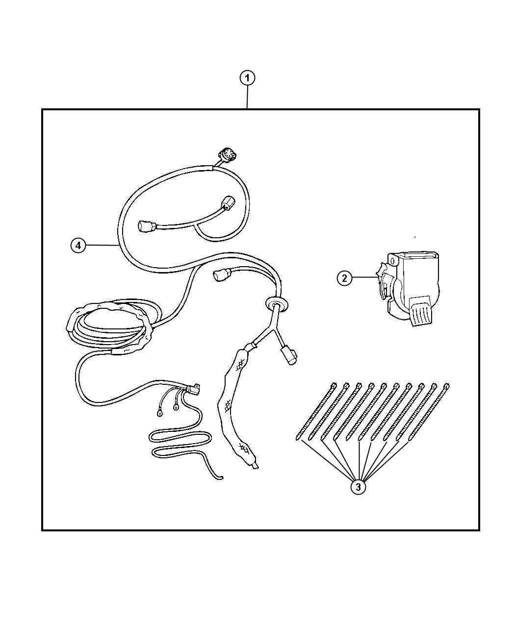 Diagram Wiring Kit - Trailer Tow - 7-Way. for your 2020 Dodge Grand Caravan   