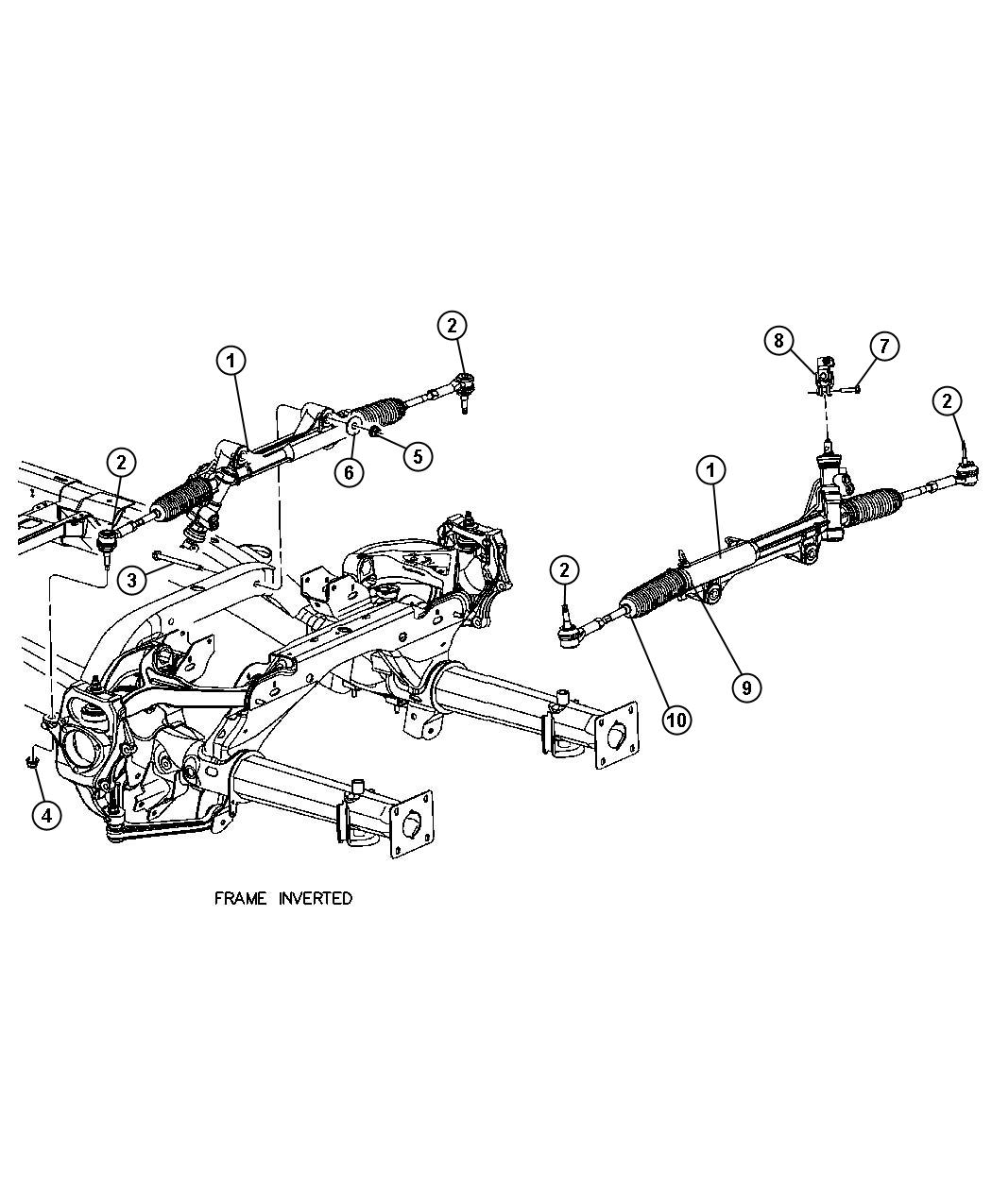 Diagram Gear Rack and Pinion. for your 2009 Dodge Charger   