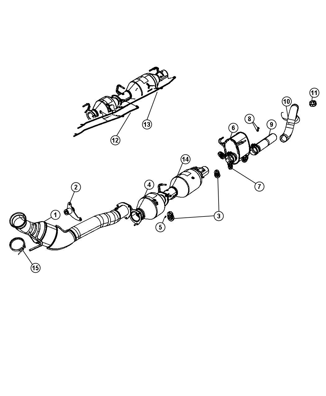 Diagram Exhaust System 6.7L [6.7L I6 CUMMINS TURBO DIESEL ENGINE]. for your 1999 Chrysler 300  M 