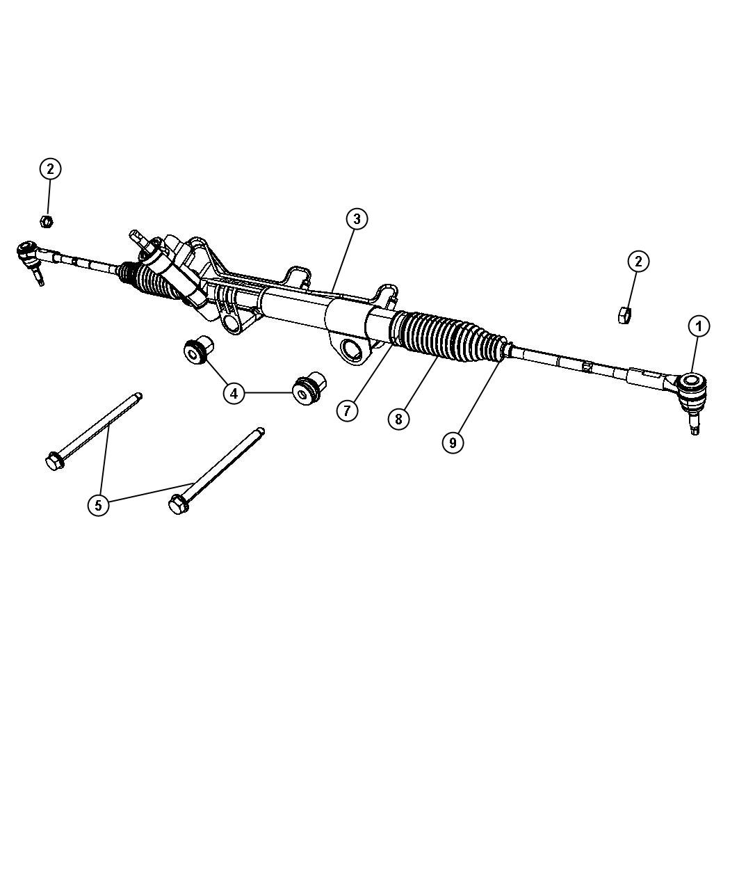 Diagram Gear Rack and Pinion. for your 2010 Dodge Viper   