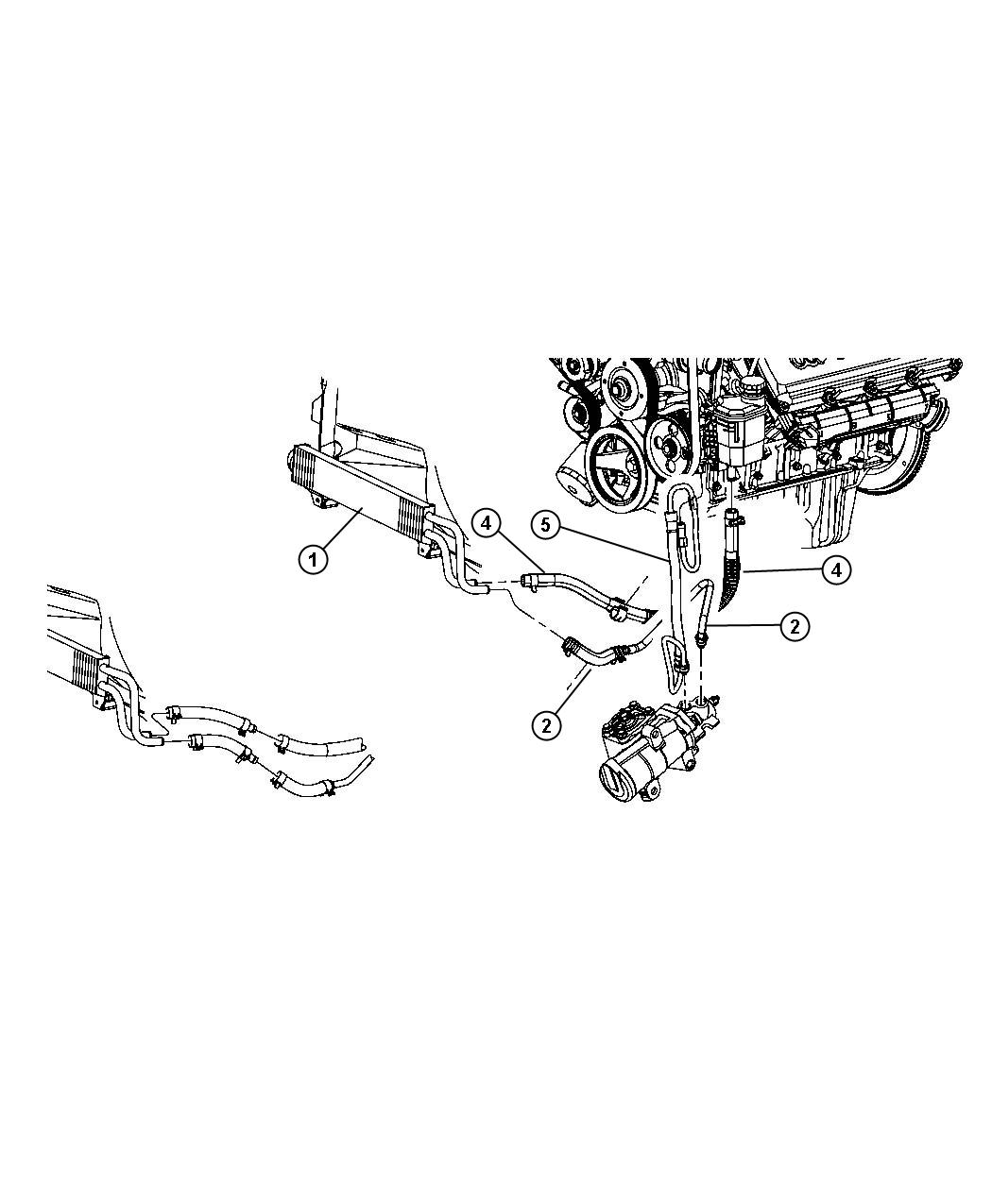 Diagram Power Steering Hoses 4 Wheel Drive. for your Chrysler 300  M