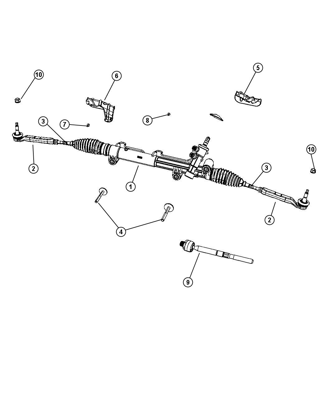 Diagram Gear Rack and Pinion. for your 2005 Ram 1500   