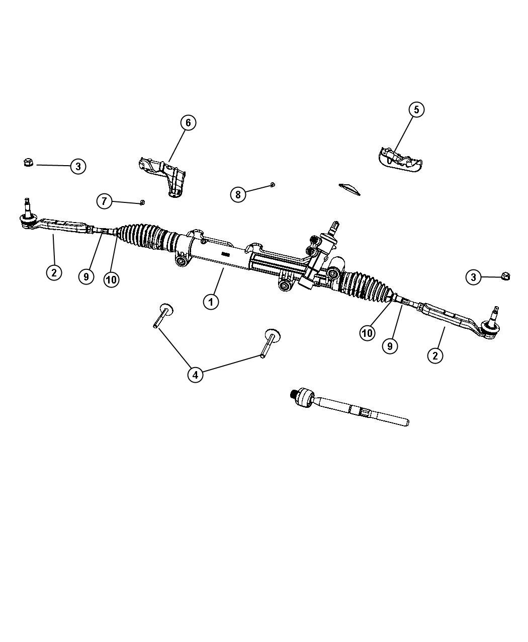 Diagram Gear Rack and Pinion. for your 2002 Chrysler 300  M 