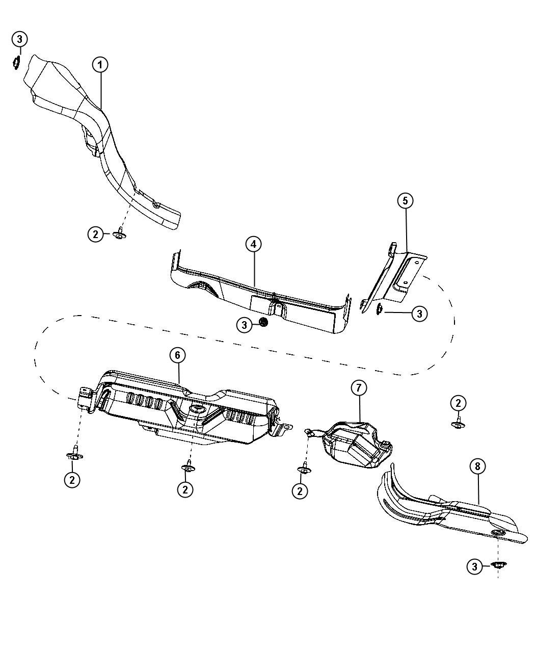 Diagram Exhaust System Heat Shields. for your Dodge Grand Caravan  