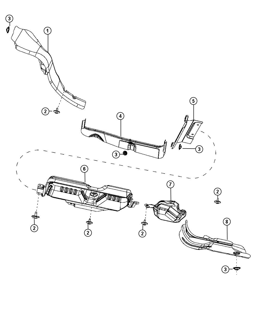 Diagram Exhaust System Heat Shields. for your 2009 Dodge Grand Caravan   