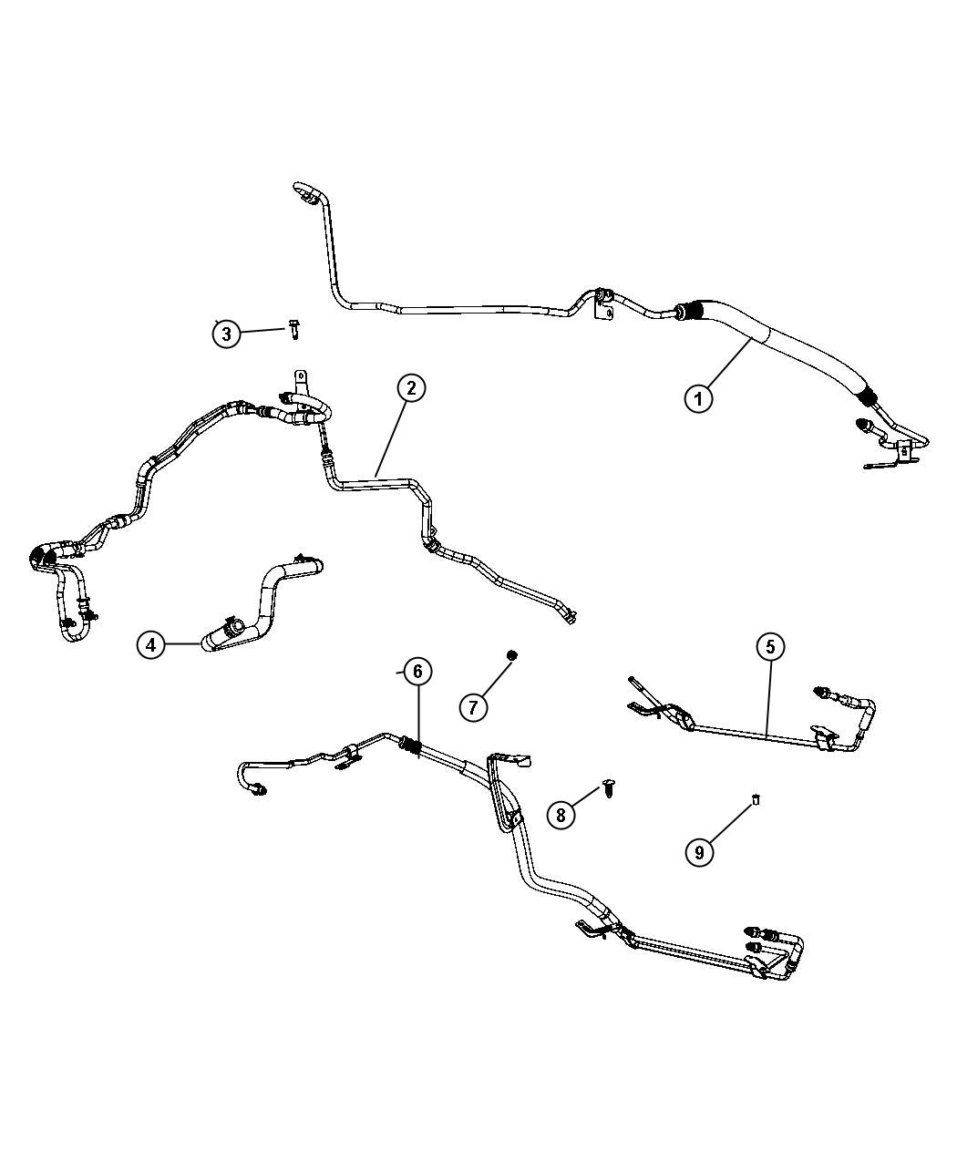 Diagram Power Steering Hoses. for your 2006 Jeep Grand Cherokee   