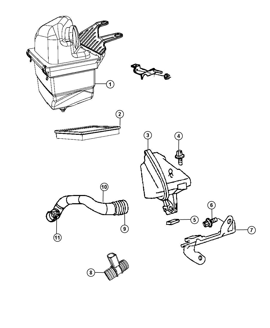 Air Cleaner, 3.0L [All 3.0/3.1L Turbo Diesels Engines]. Diagram