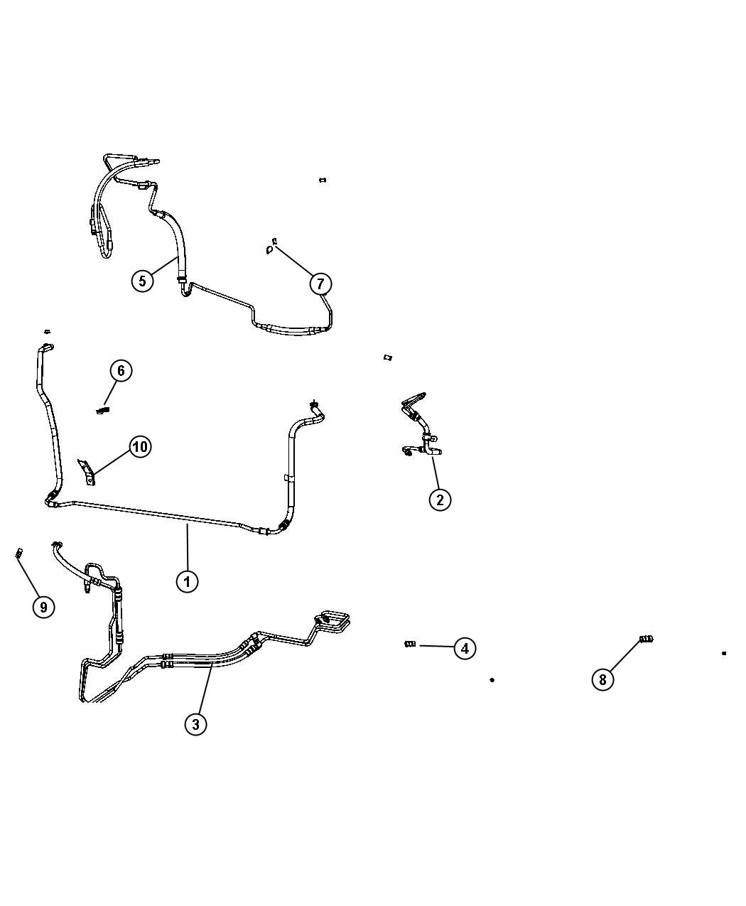 Diagram Power Steering Hoses. for your Dodge