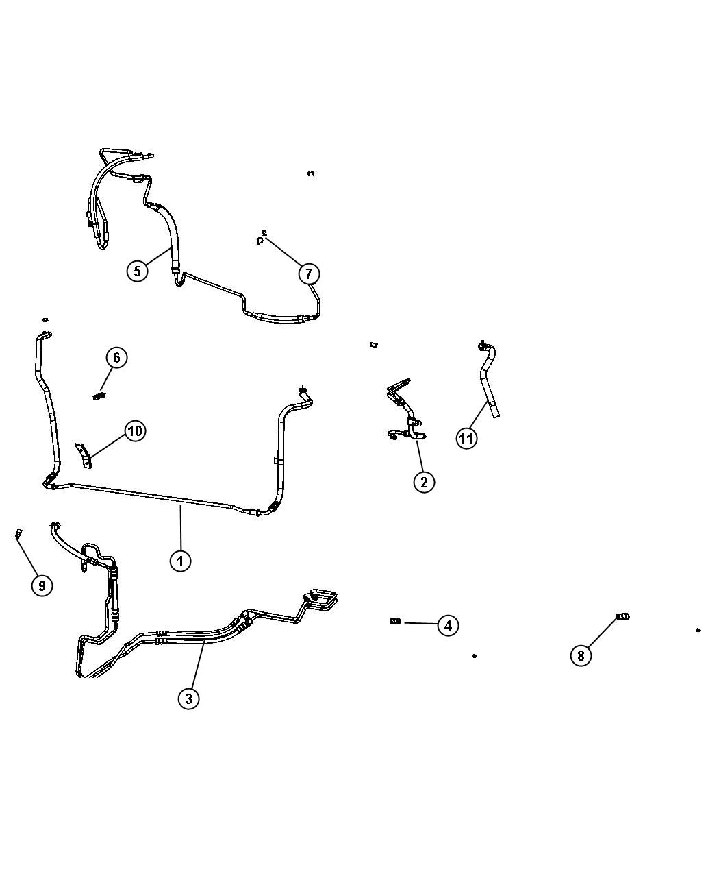 Diagram Power Steering Hoses. for your Dodge