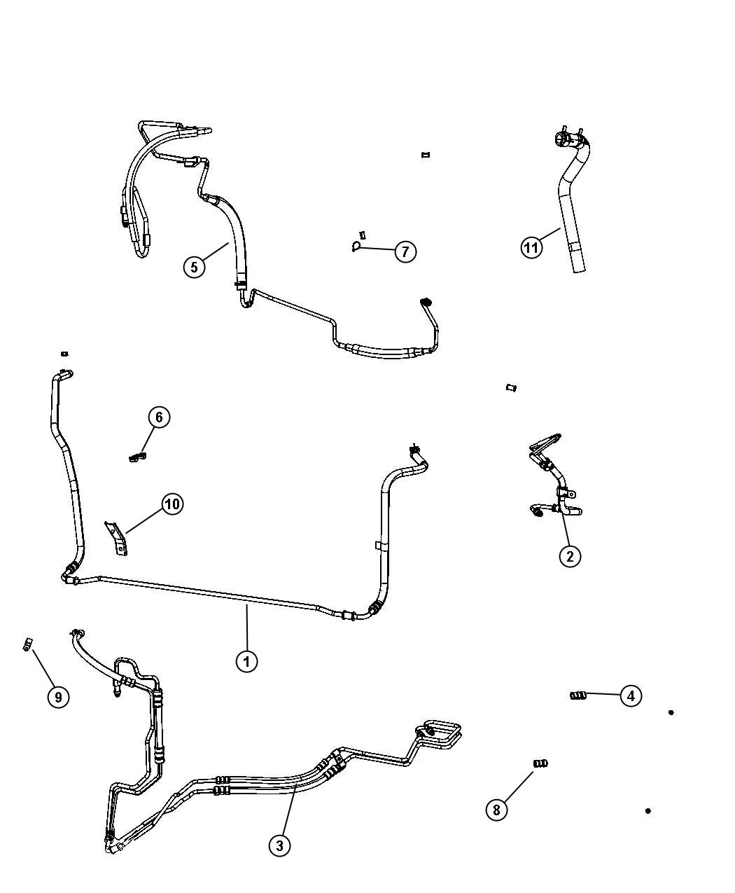 Diagram Power Steering Hoses. for your Dodge