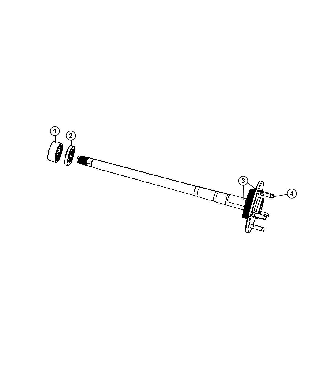 Diagram Shafts, Axle. for your 2004 Dodge Dakota   