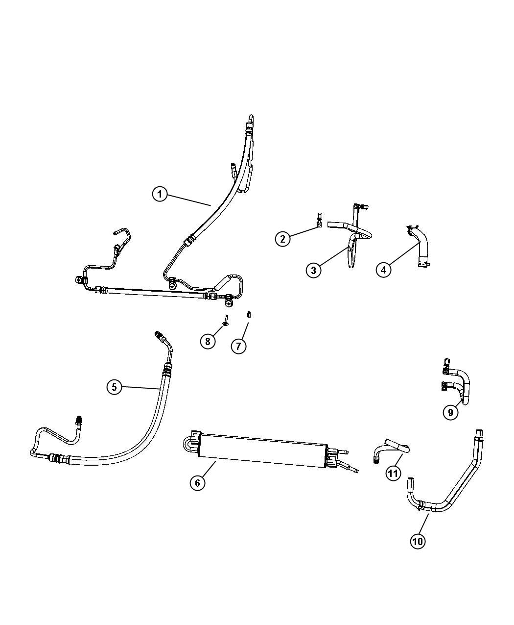 Diagram Power Steering Hoses. for your 2000 Chrysler 300  M 