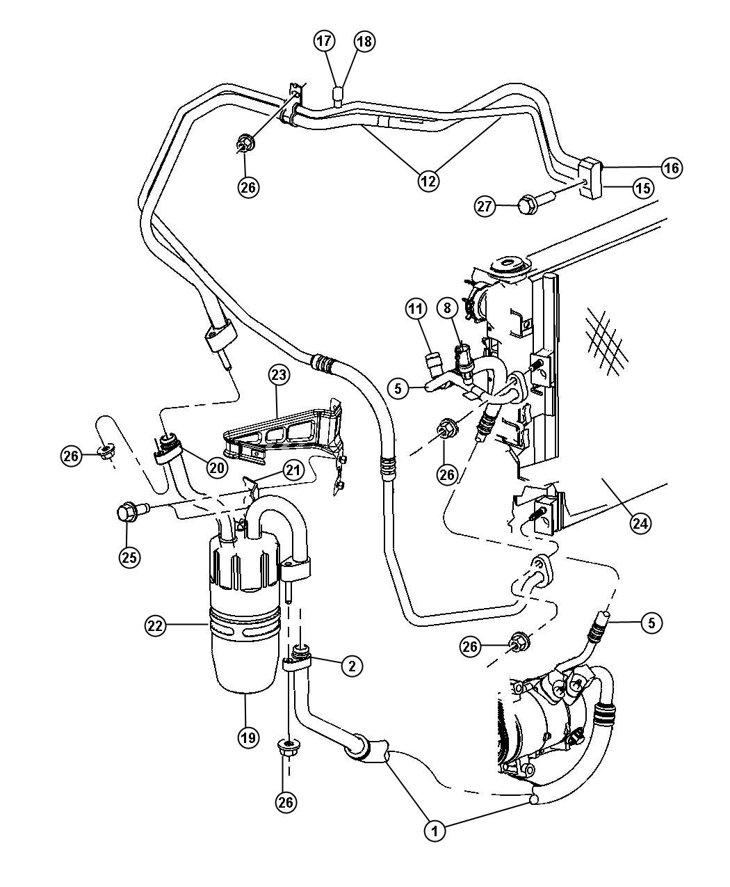 Diagram Plumbing, Air Conditioning. for your 2004 Chrysler 300 M  