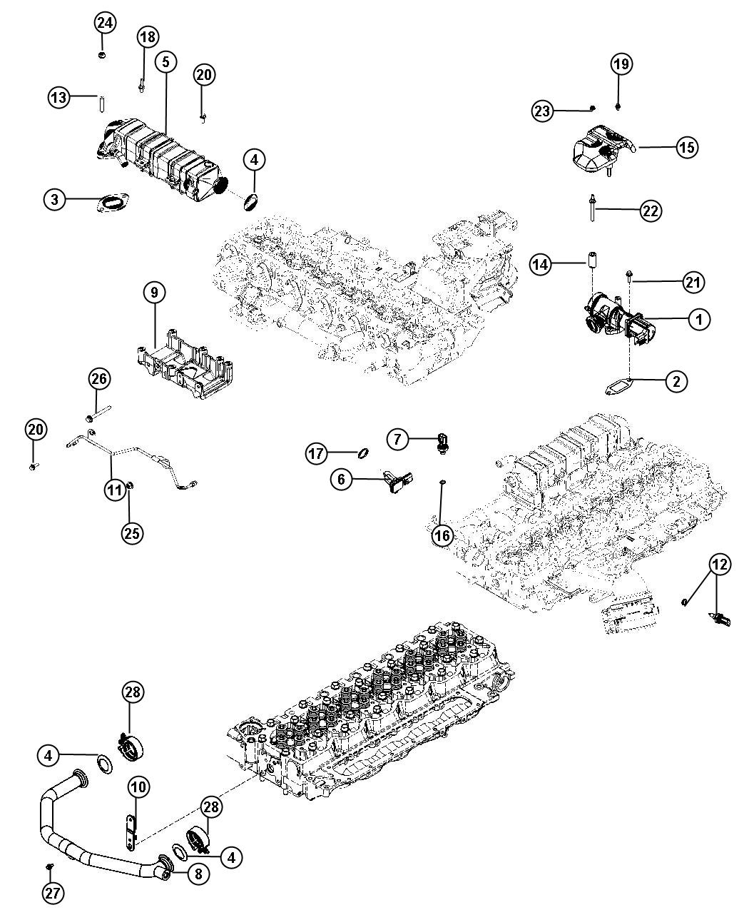 Diagram EGR System 6.7L [6.7L Cummins Turbo Diesel Engine]. for your Dodge Ram 3500  