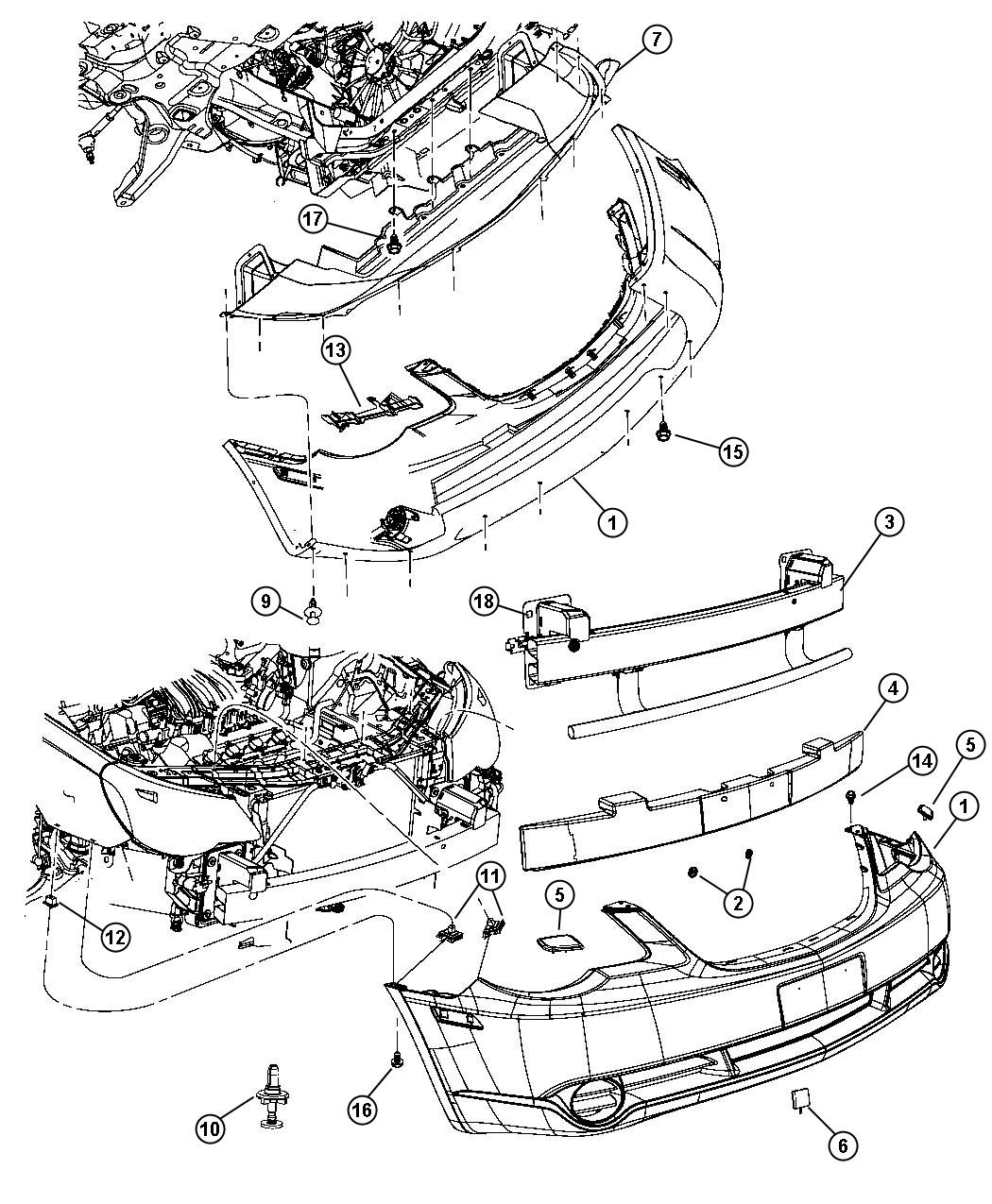 Diagram Fascia, Front. for your 2014 Dodge Charger   