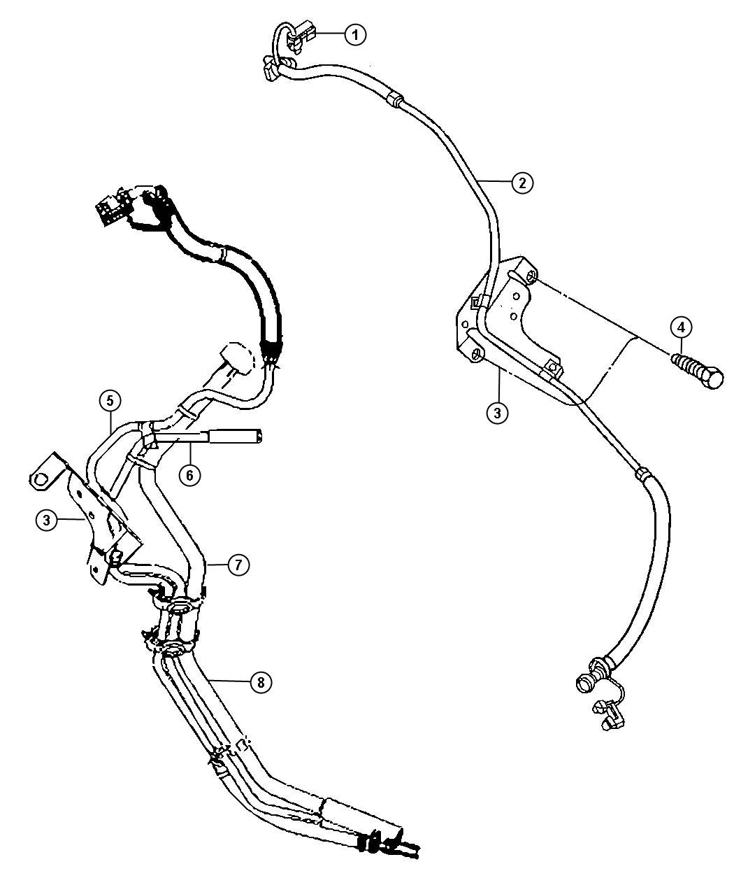 Diagram Fuel Lines Front. for your 2004 Dodge SPRINTER   