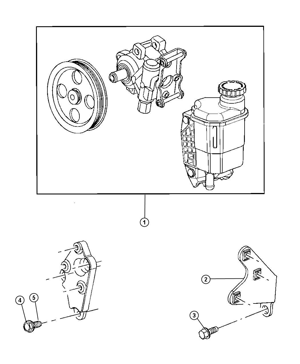 Diagram Power Steering Pump. for your 2003 Chrysler 300  M 