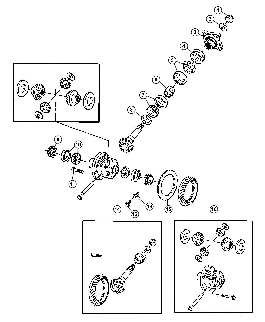 Diagram Differential Assembly,DC 3,8. for your 2001 Chrysler 300  M 