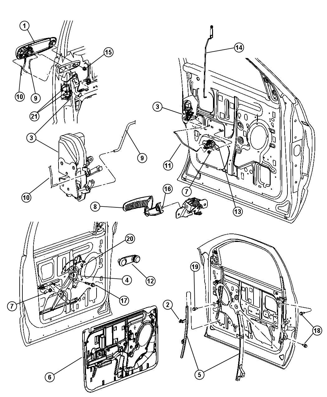 Front Door, Hardware Components. Diagram