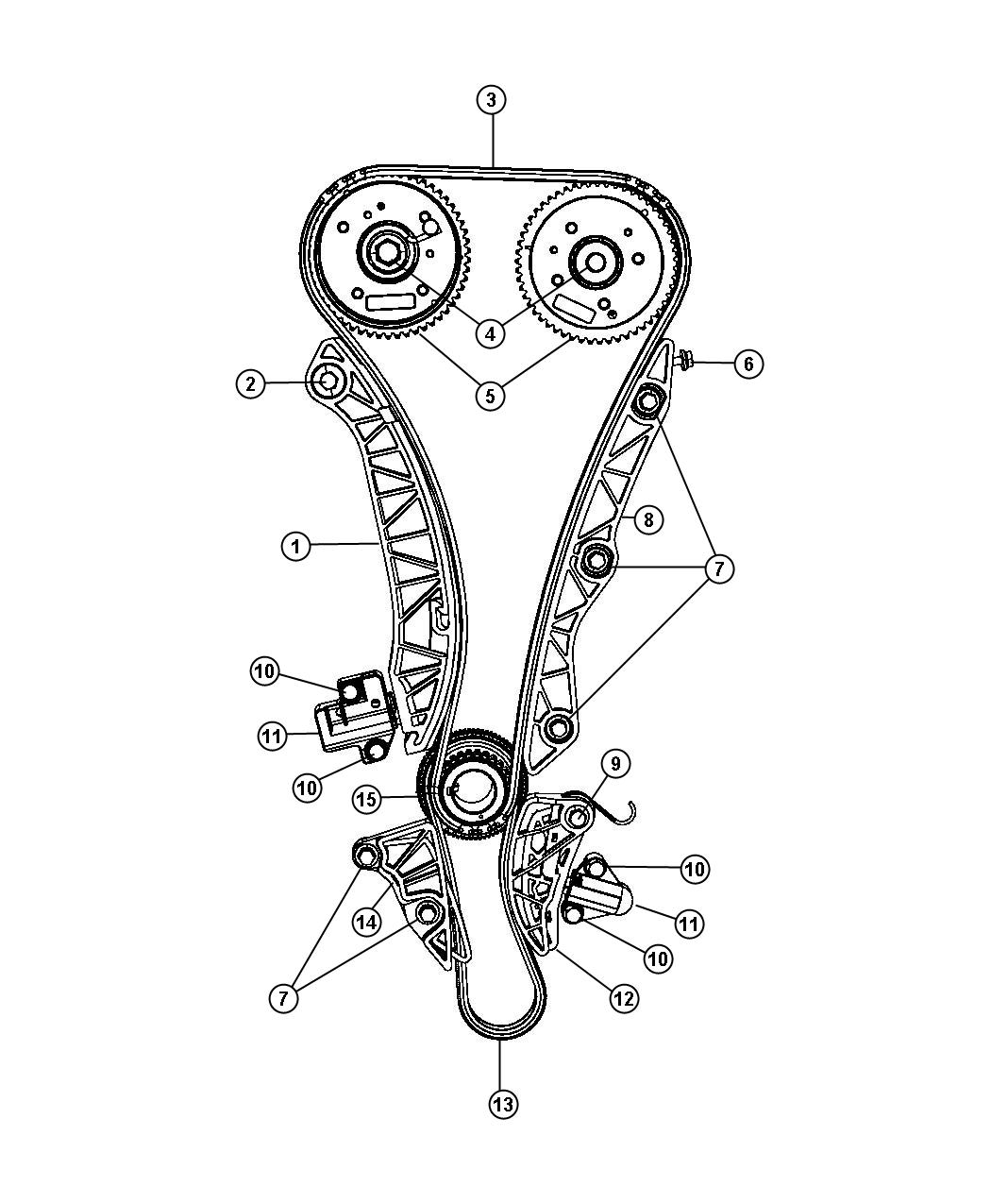 Diagram Timing System 2.0L [2.0L 4 Cyl DOHC 16V Dual VVT Engine]. for your Jeep Patriot  