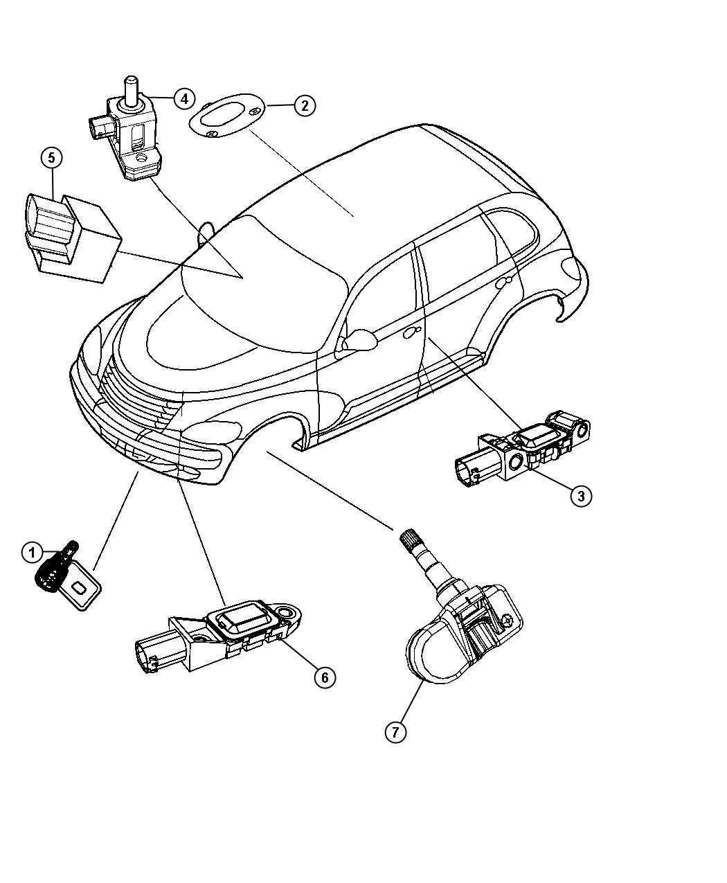 Diagram Sensors, Body. for your Chrysler 300 M 