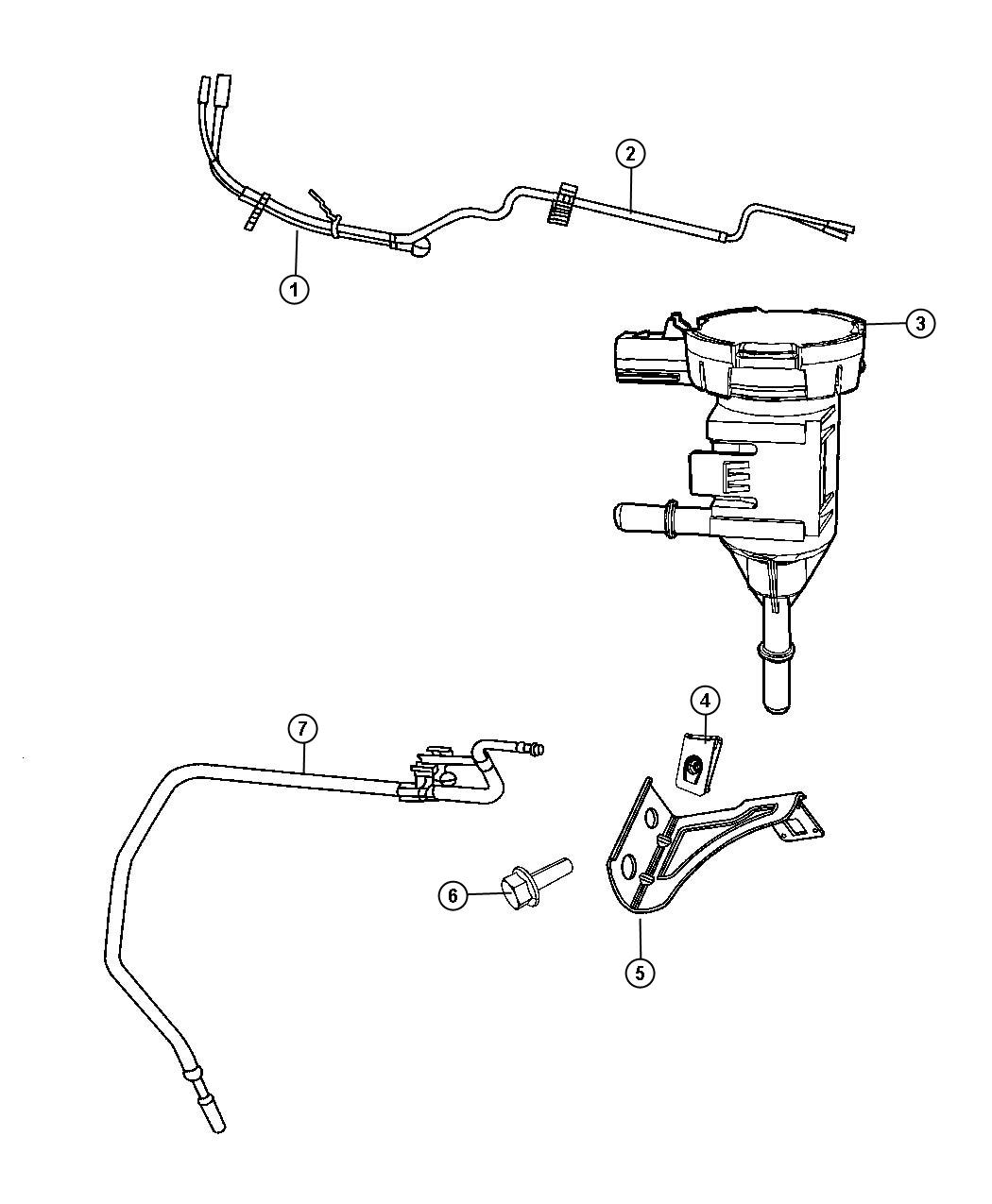 Diagram Emission Control Vacuum Harness. for your 2020 Dodge Grand Caravan   