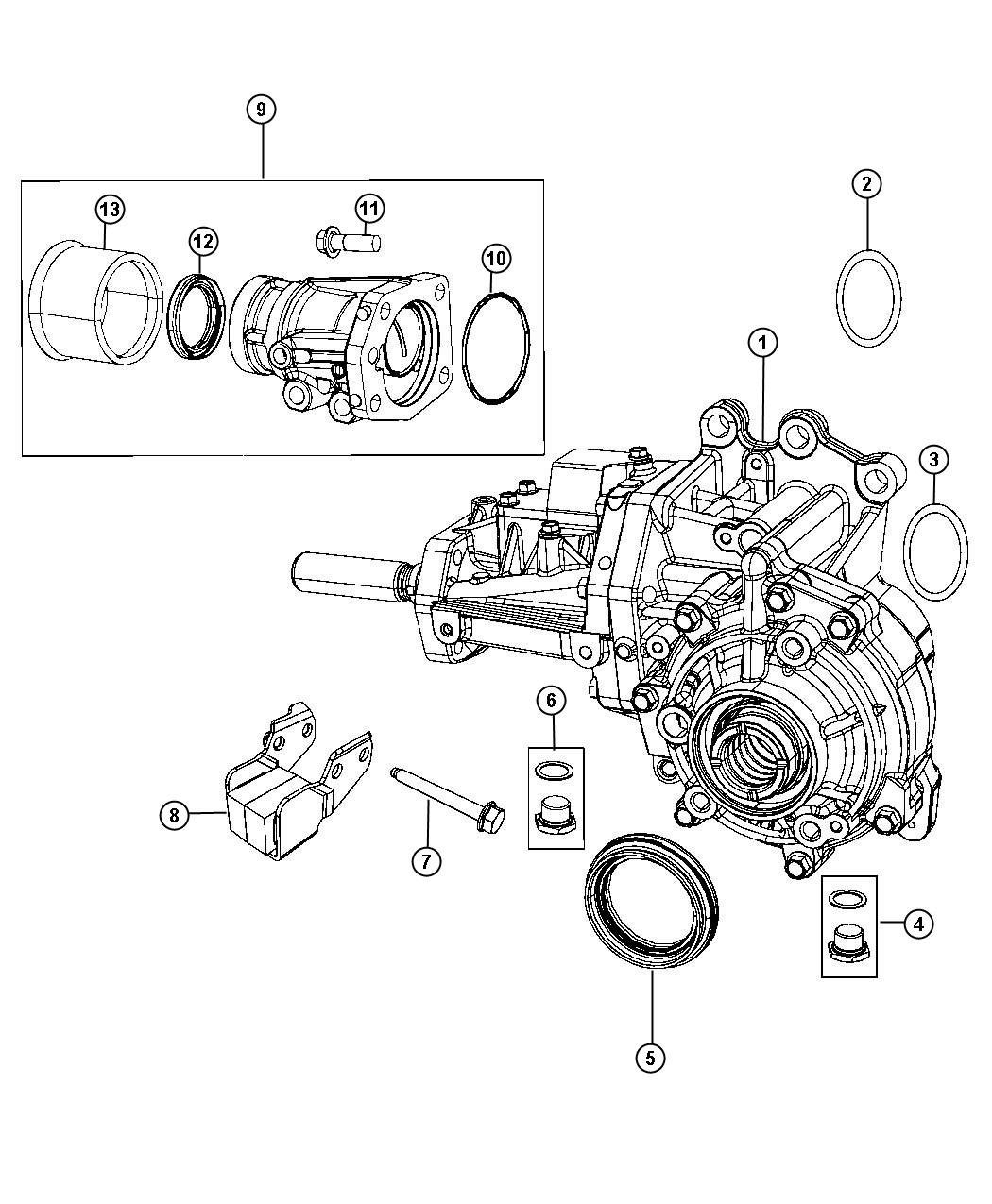 Diagram Power Transfer Unit Assembly. for your Jeep Patriot  