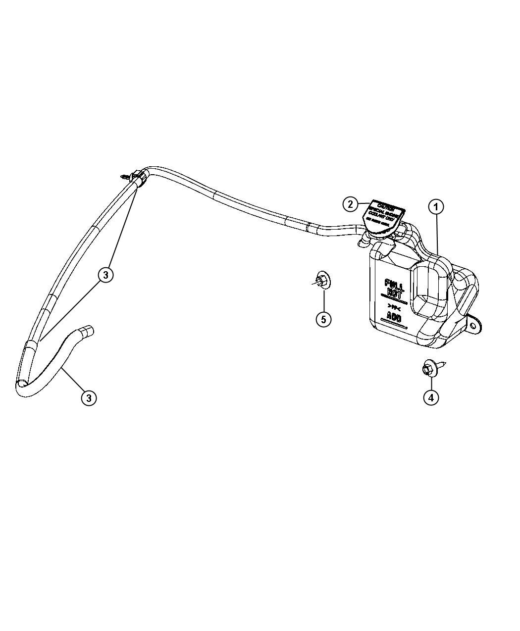 Diagram Coolant Recovery Bottle. for your 2021 Chrysler Voyager   
