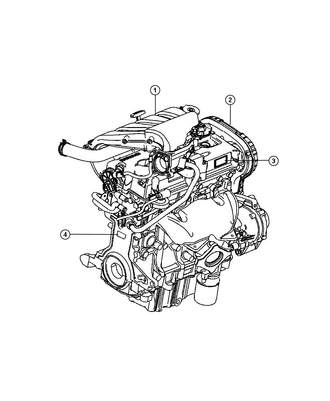 Full size assembly image of Engine Assembly And Service Long Block 2.4L [2.4L 4 Cyl DOHC 16V SMPI Engine]. (1/1)