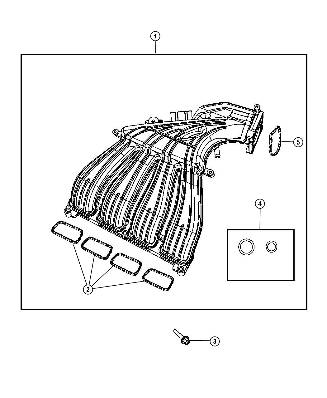 Diagram Intake Manifold Plenum 2.4L [2.4L 4 Cyl DOHC 16V SMPI Engine]. for your Chrysler PT Cruiser  