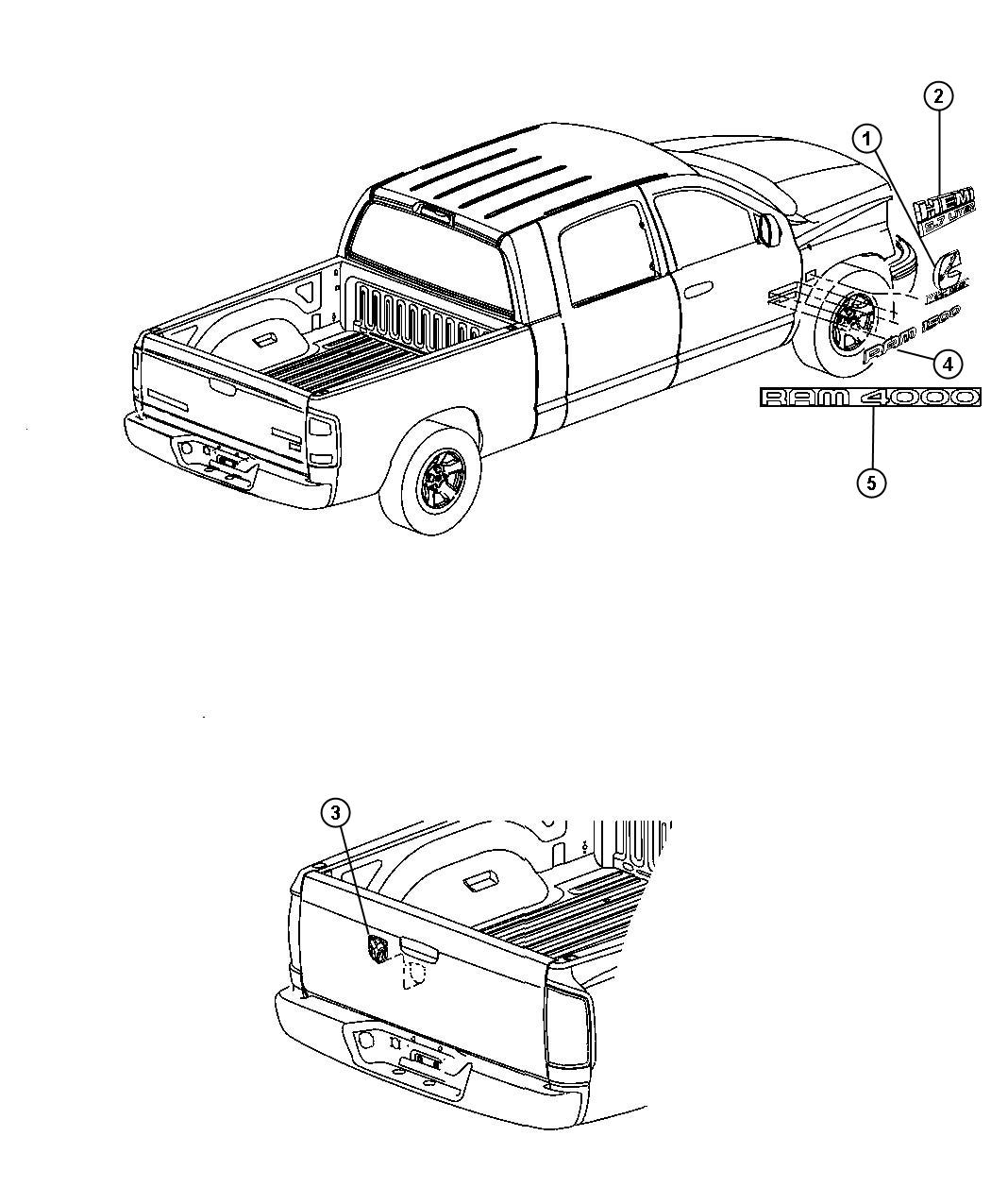 Diagram Nameplates, Emblems and Medallions. for your Dodge