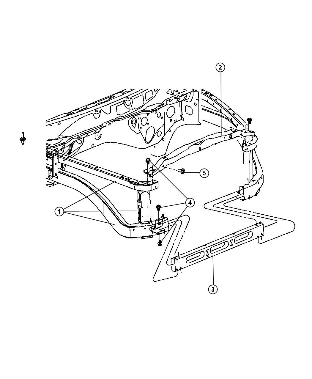 Diagram Radiator Support. for your 2021 Ram 1500   