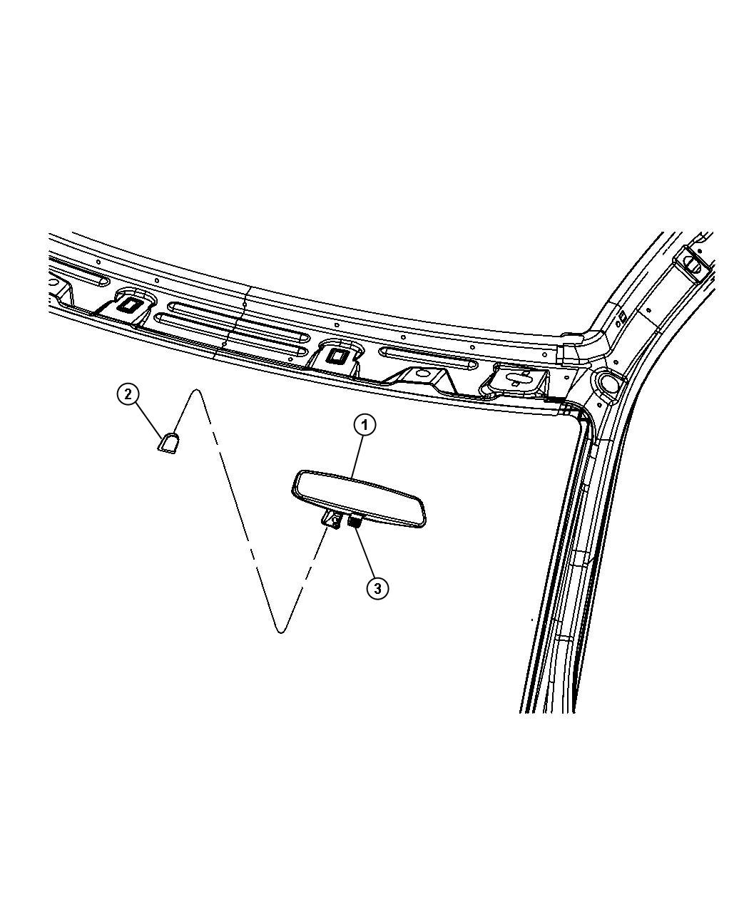 Diagram Mirror, Inside Rearview. for your Dodge