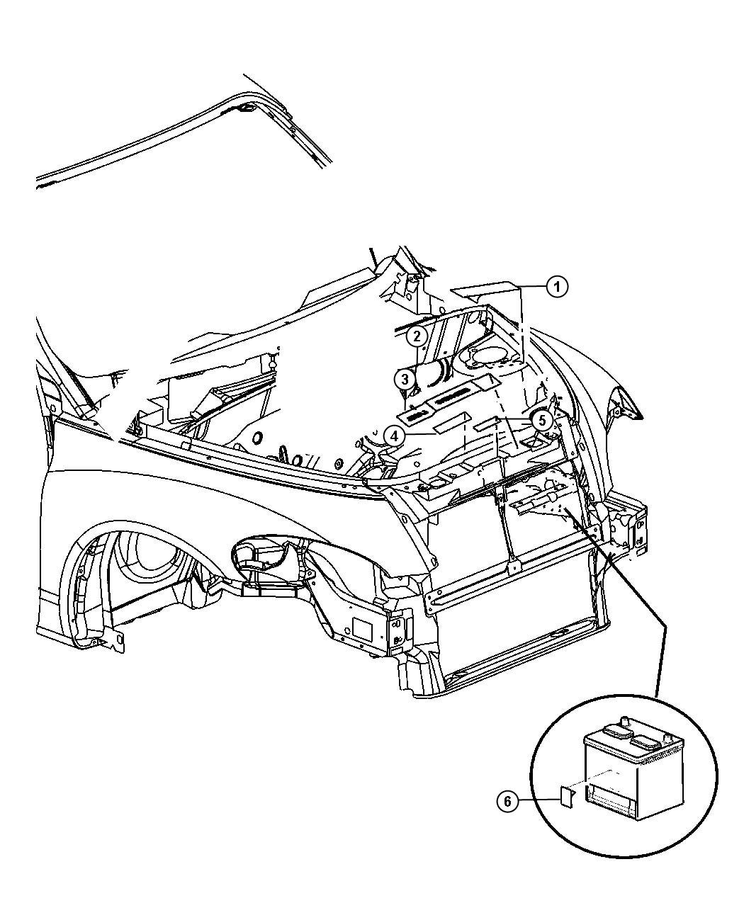 Diagram Engine Compartment. for your Chrysler PT Cruiser  