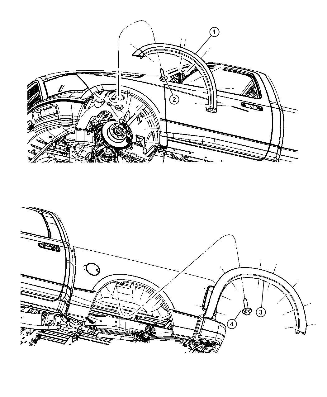 Diagram Molding Wheel Opening. for your 1999 Chrysler 300  M 