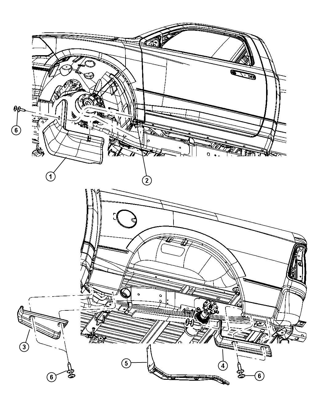 Diagram Fender Guards. for your 2006 Dodge Ram 3500   