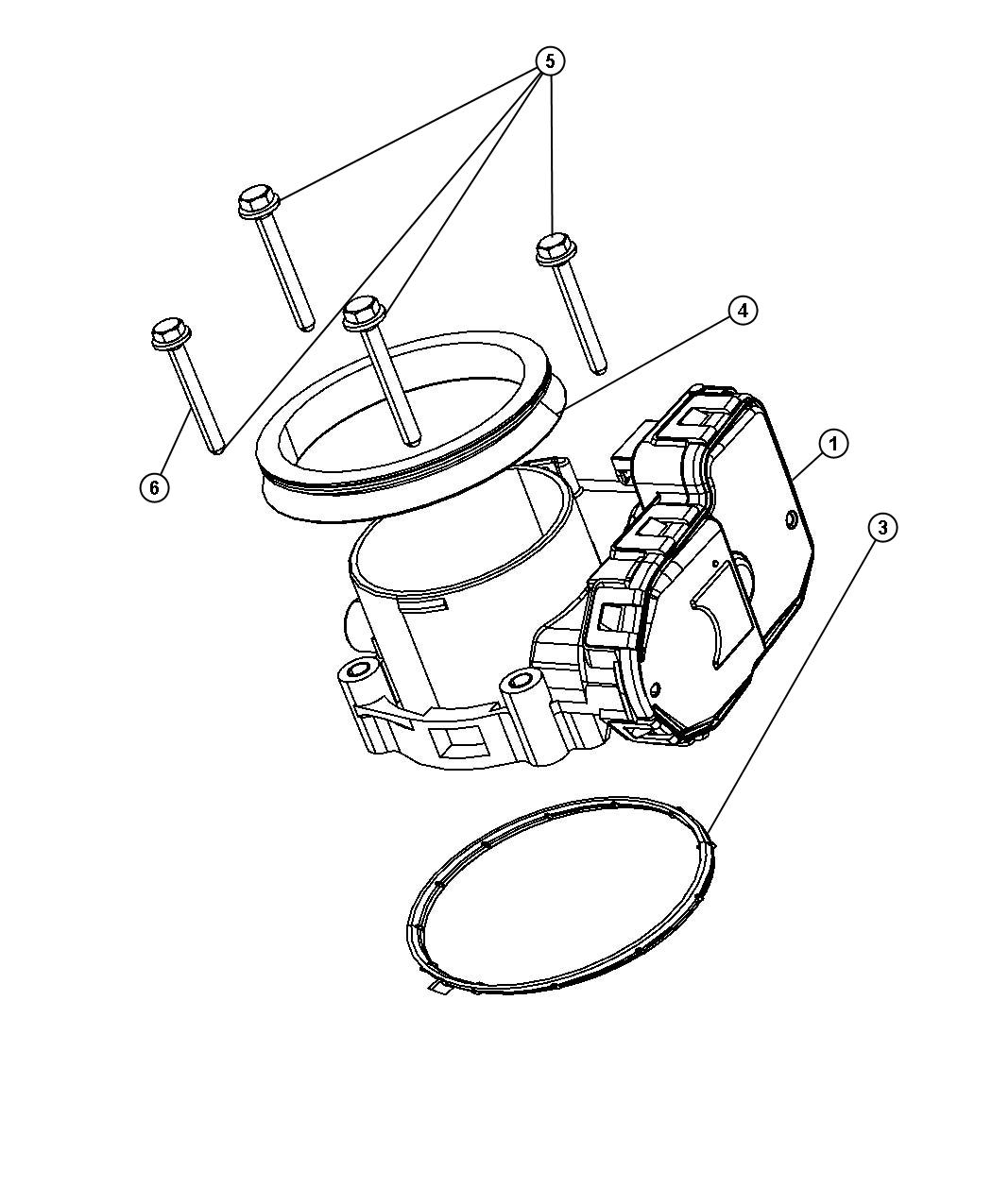 Diagram Throttle Body and Related 4.7L [4.7L V8 Engine], 5.7L [5.7L Hemi Multi Displacement Engine]. for your Dodge