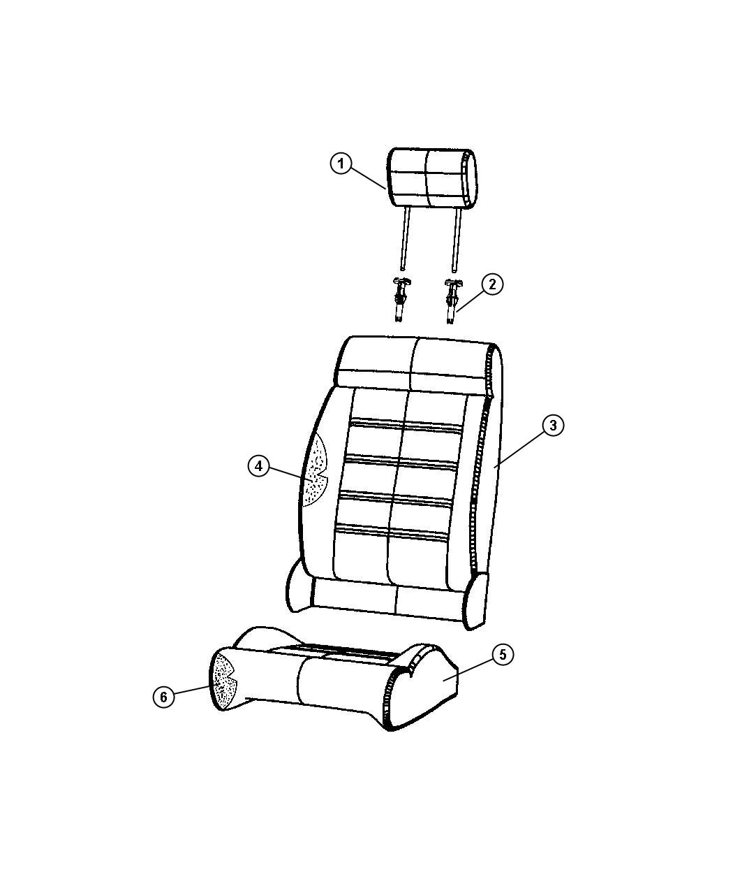 Front Seat - Bucket - Trim Code [PL]. Diagram