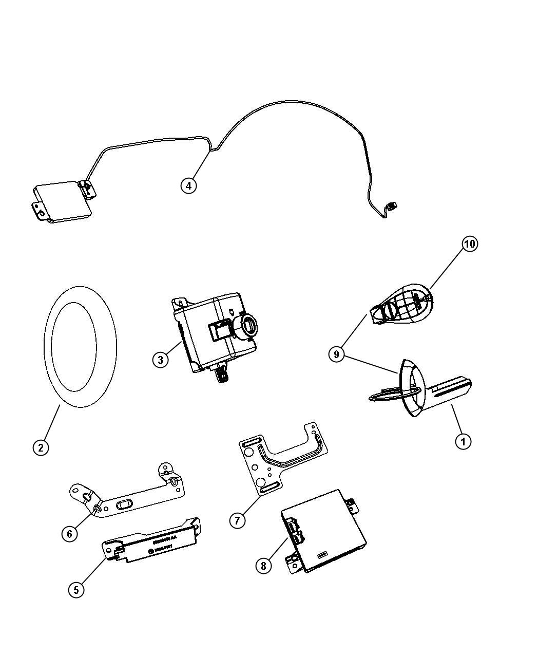 Diagram Receiver Modules Keys and Key FOBS. for your Fiat