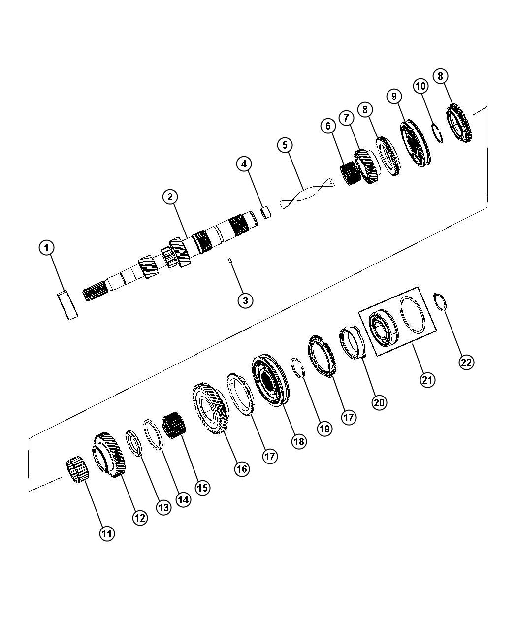 Diagram Input Shaft Assembly. for your Jeep Compass  