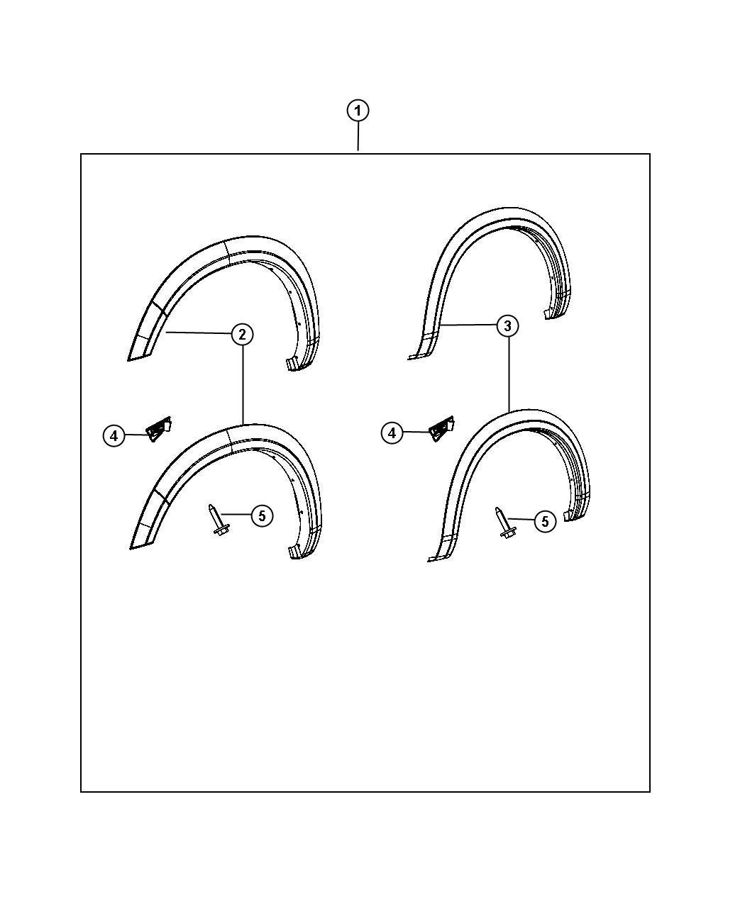 Diagram Moldings Kit. for your 2017 Ram 2500   