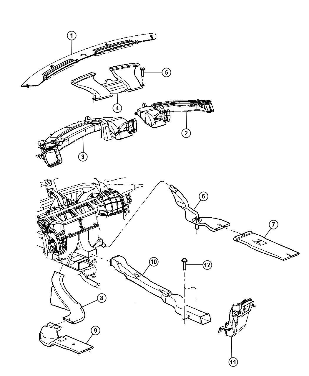 Diagram Ducts and Outlets. for your Chrysler 300 M 