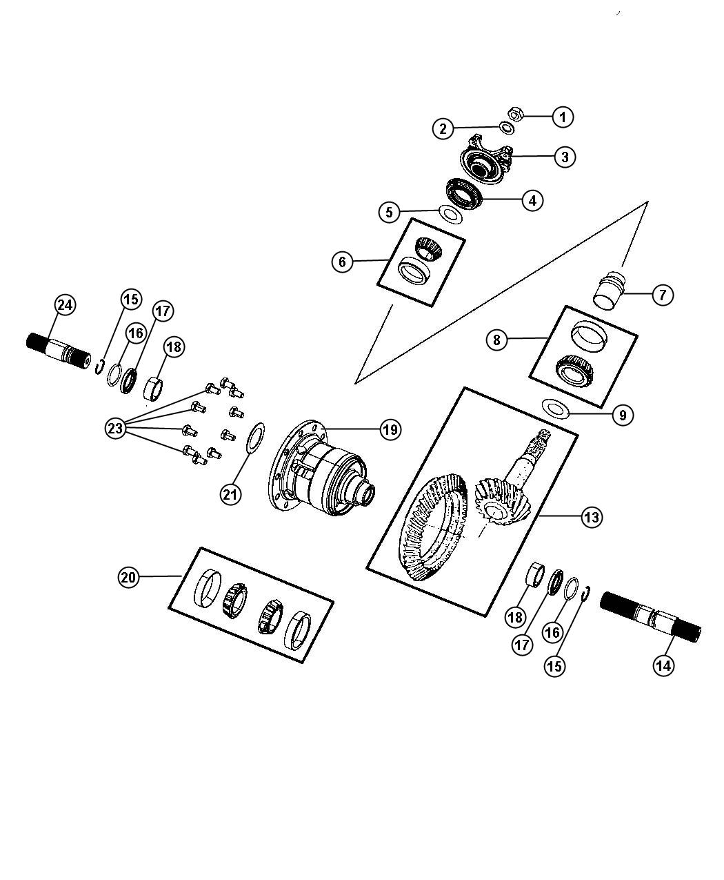 Diagram Differential Assembly. for your 2010 Dodge Viper 8.4L V10 ACR-X Coupe 