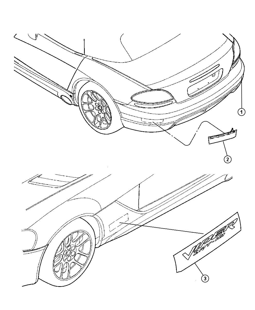 Diagram Decals and Tape Stripes. for your Dodge Viper  