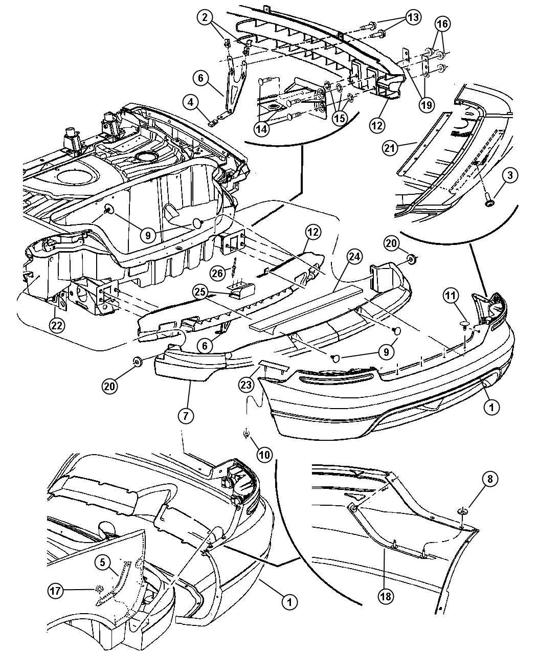 Fascia, Rear. Diagram