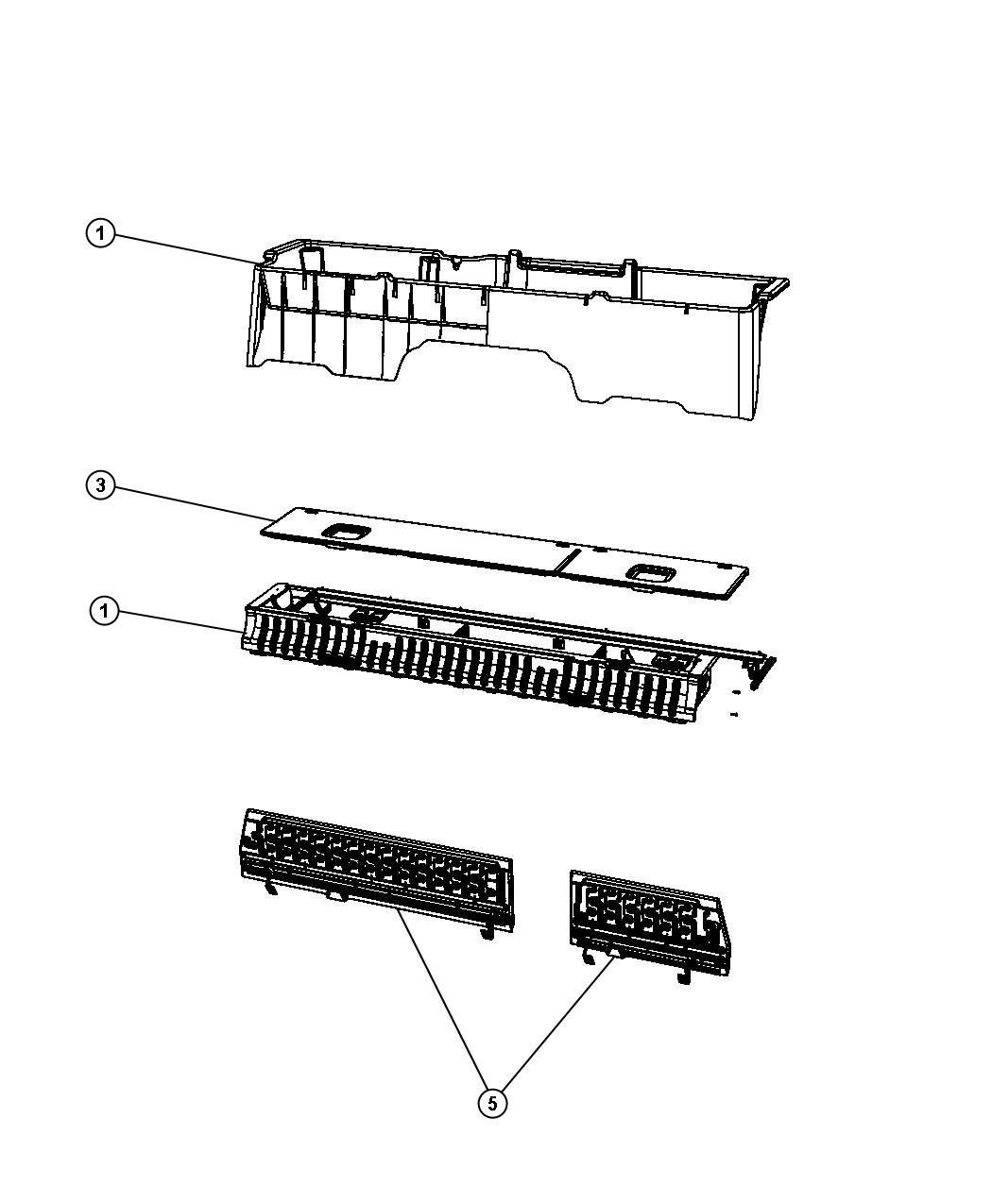 Diagram Rear Storage Compartment. for your Dodge